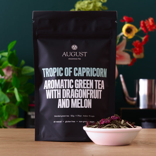 August Uncommon Tea Tropic of Capricorn - Dragonfruit Melon Green Tea