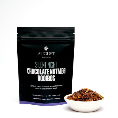 August Uncommon Tea Silent Night - Chocolate Nutmeg Rooibos (Caffeine Free)