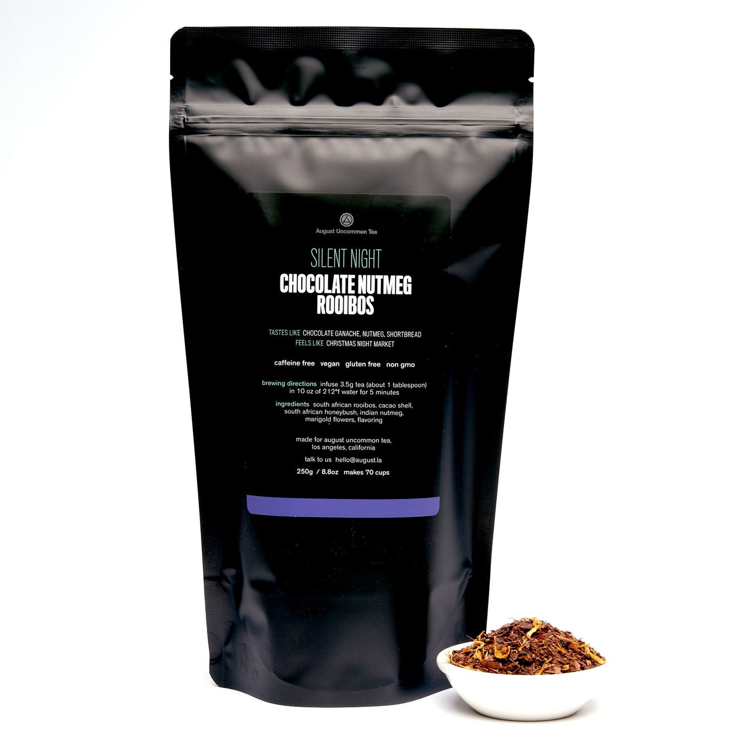 August Uncommon Tea Silent Night - Chocolate Nutmeg Rooibos (Caffeine Free)