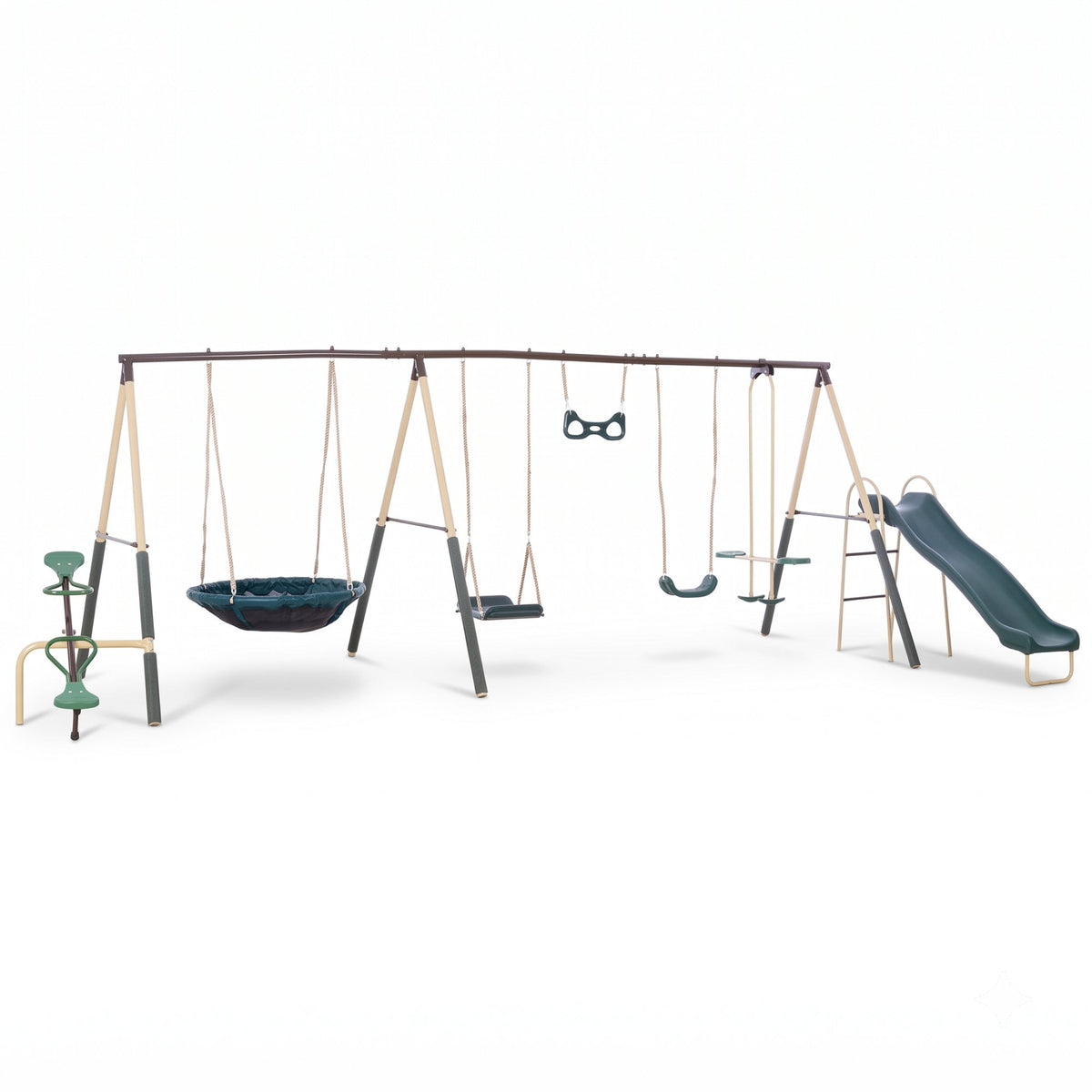 XDP Recreation Deerfield Playground Swing Set, Super Disc, Slide, Glider & Swing