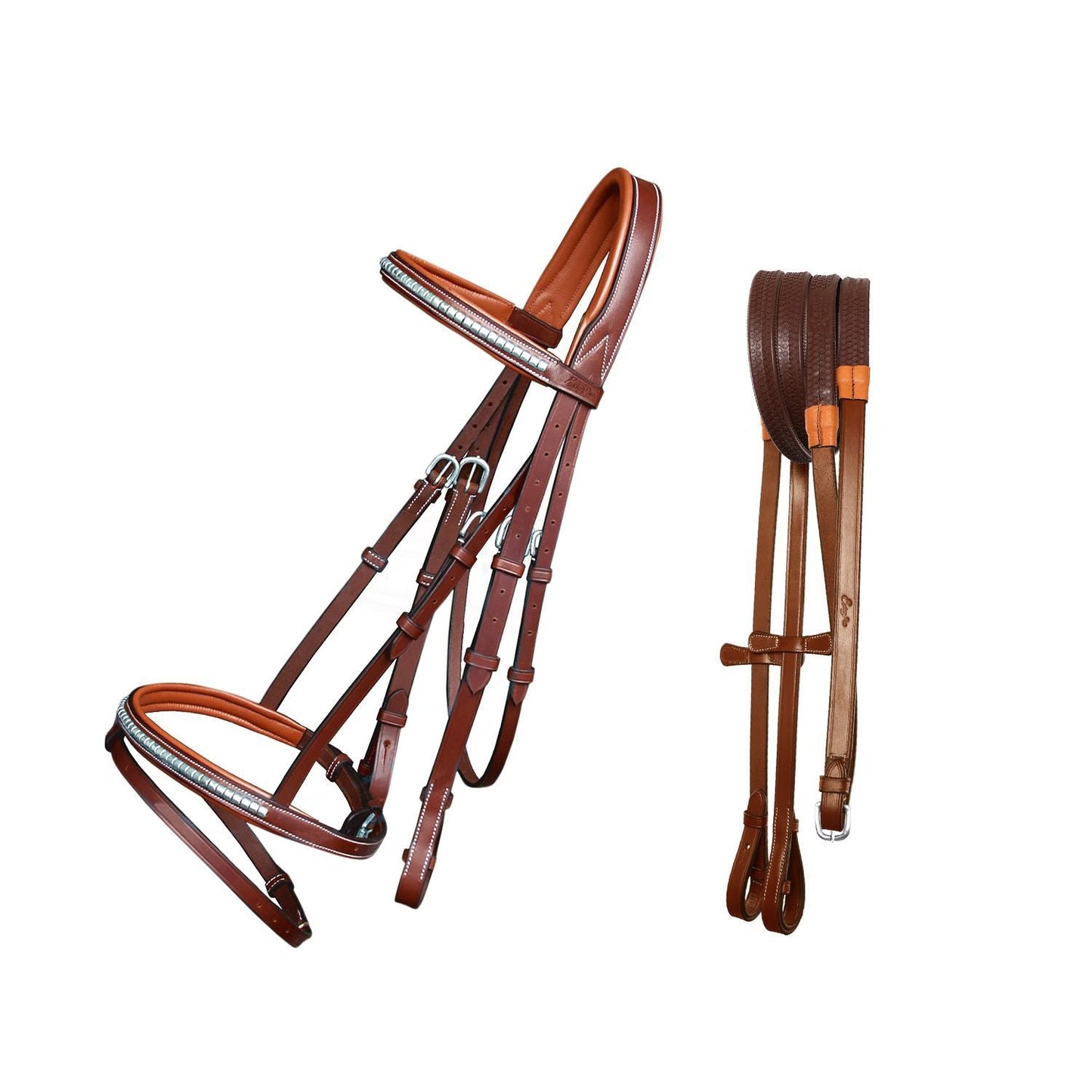 Bridles & Reins ExionPro SS / Brass Clincher Bridle With Flash and Reins