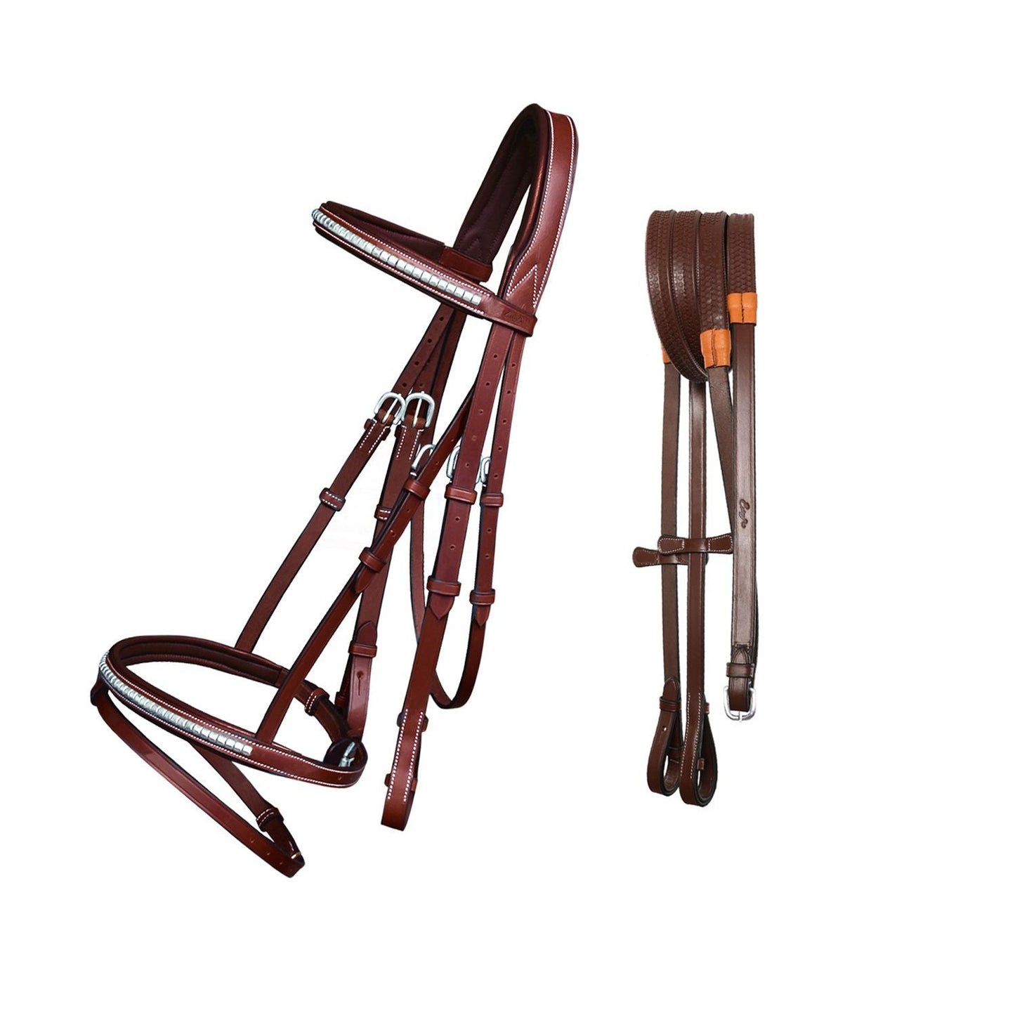Bridles & Reins ExionPro SS / Brass Clincher Bridle With Flash and Reins