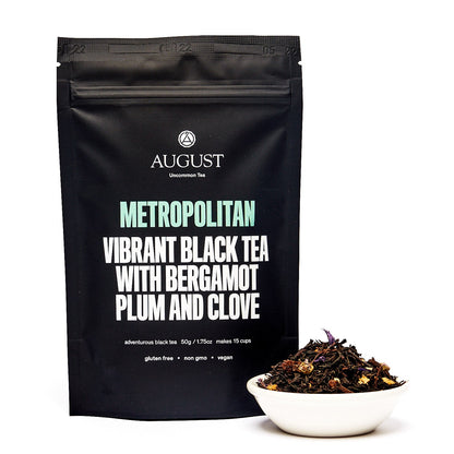 August Uncommon Tea Metropolitan - Bergamot Plum Earl Grey Black Tea