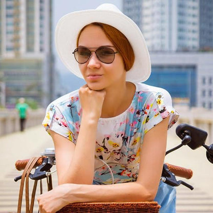 zeroUV  - Large Round Full Metal Aviator Sunglasses 1373 58mm