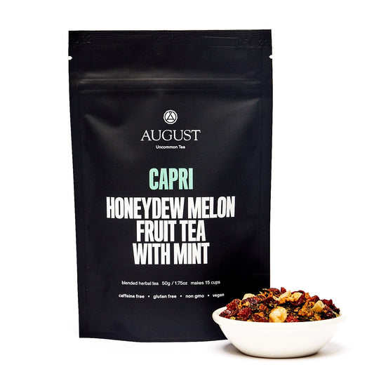 August Uncommon Tea Capri - Honeydew Melon Mint Tea (Caffeine Free)