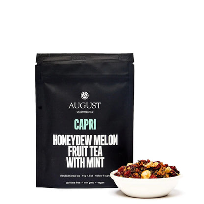 August Uncommon Tea Capri - Honeydew Melon Mint Tea (Caffeine Free)