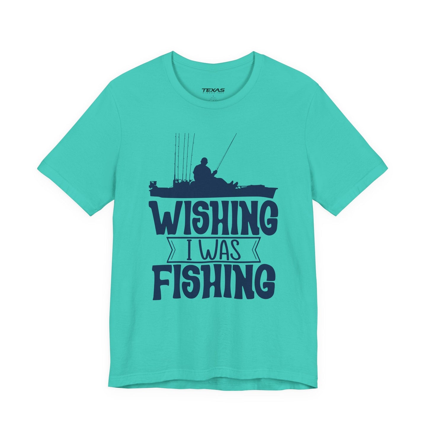 Texas Rigged Tees Wishing I Was Fishing (Kayak Edition) — Unisex Cotton Tee
