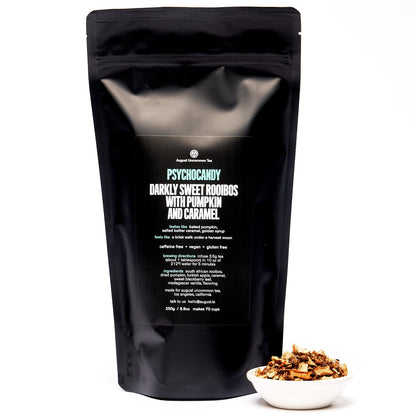 August Uncommon Tea Psychocandy - Roasted Pumpkin Caramel Rooibos Tea (Caffeine Free)
