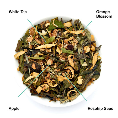 August Uncommon Tea Know By Heart - Orange Blossom Almond White Tea (15 Tea Bags)