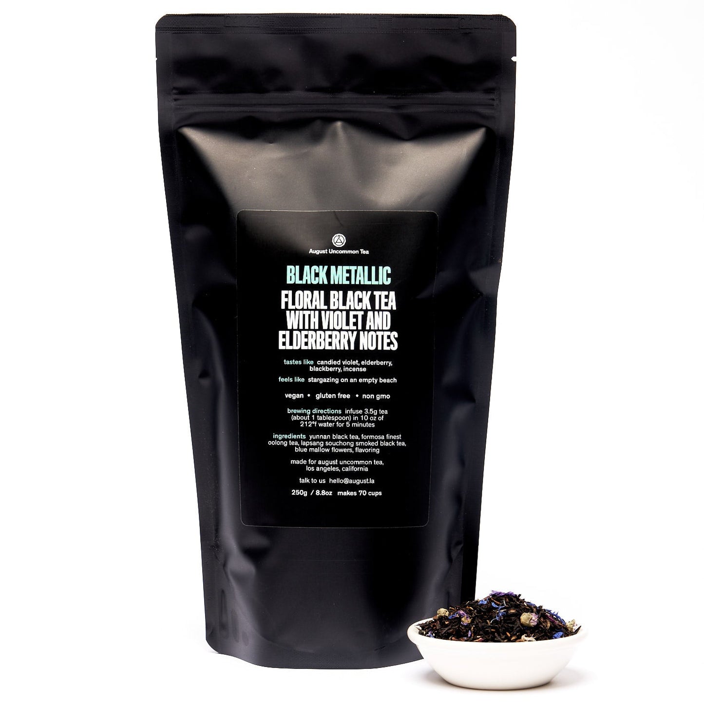 August Uncommon Tea Black Metallic - Violet Elderberry Black Tea