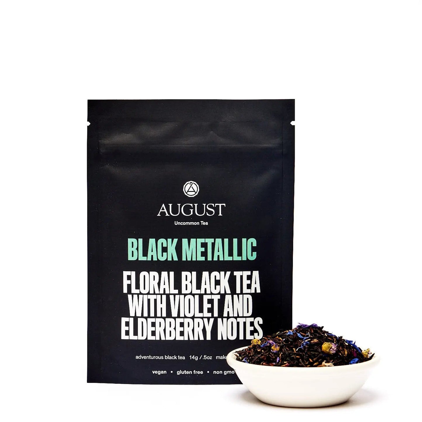 August Uncommon Tea Black Metallic - Violet Elderberry Black Tea