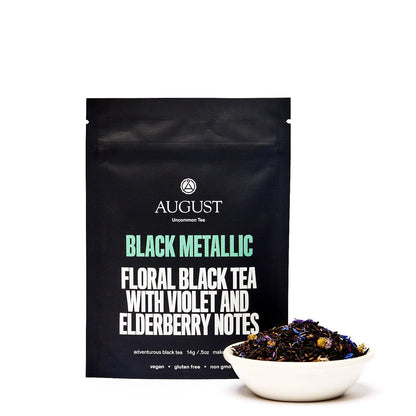 August Uncommon Tea Black Metallic - Violet Elderberry Black Tea