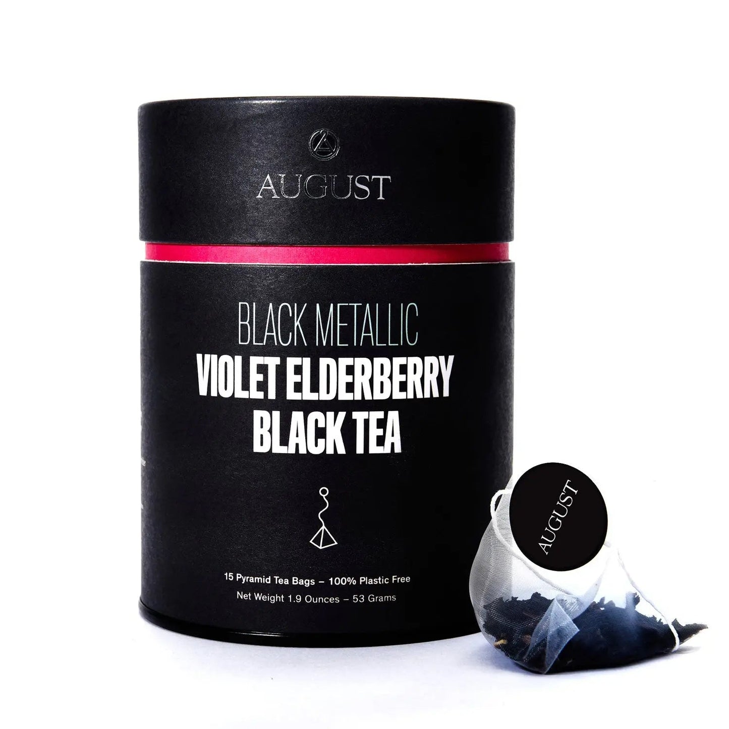 August Uncommon Tea Black Metallic - Violet Elderberry Black Tea (15 Tea Bags)