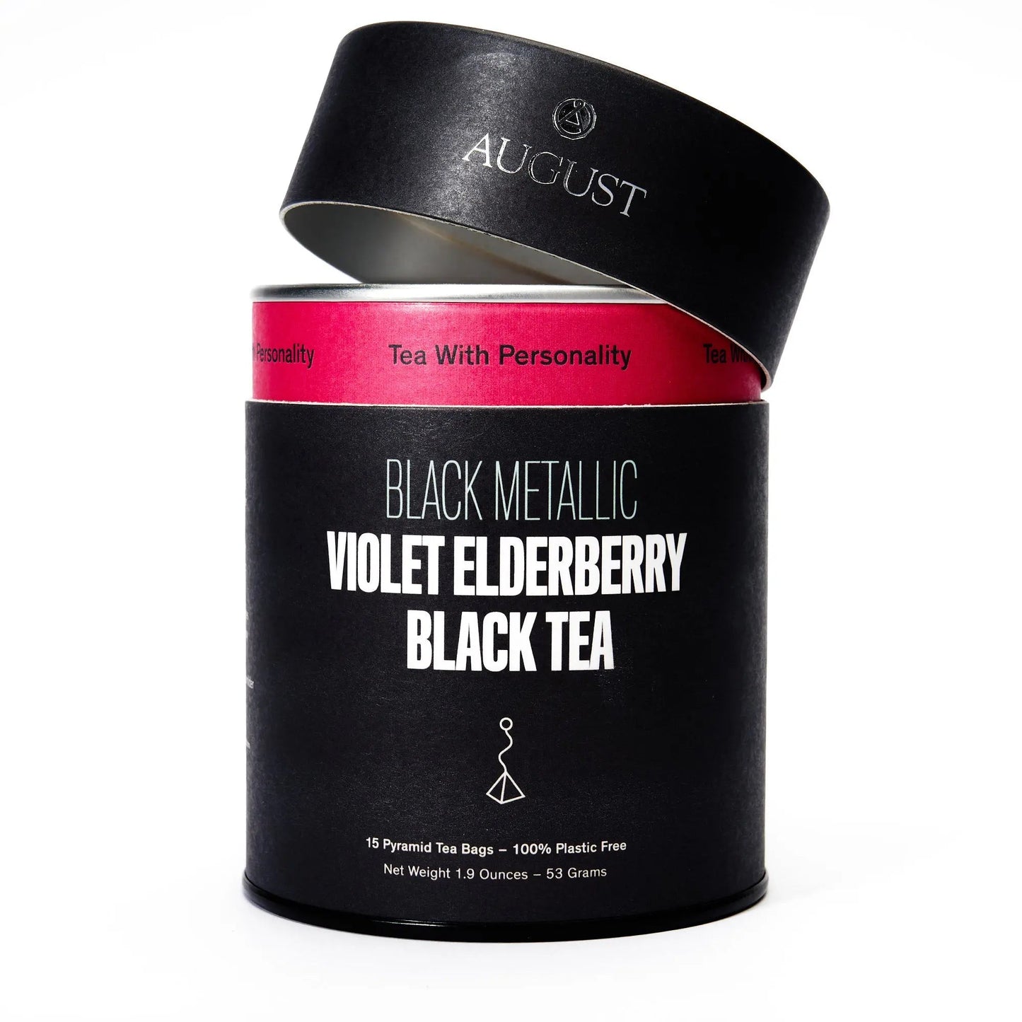August Uncommon Tea Black Metallic - Violet Elderberry Black Tea (15 Tea Bags)