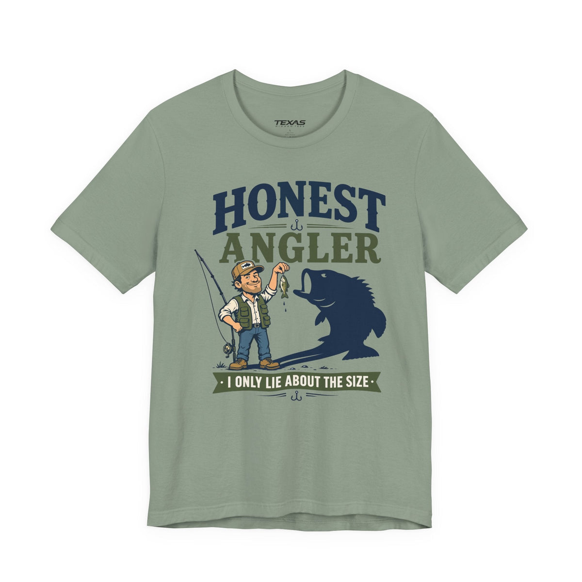 Texas Rigged Tees Honest Angler — Unisex Cotton Tee