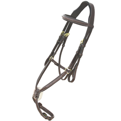 Bridles & Reins ExionPro Designer Fancy Stitched Figure 8 English Bridle With Rubber Reins