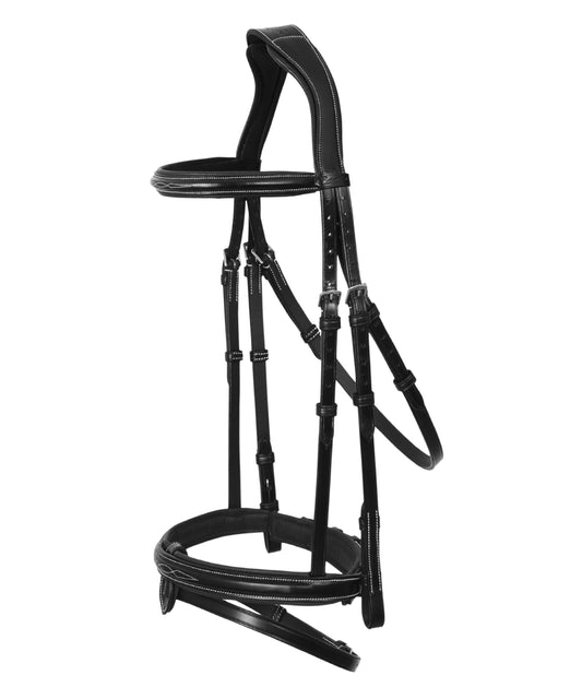 Bridles & Reins ExionPro 'Phoenix' Convertible Jumping Bridle with Removable Flash & Reins