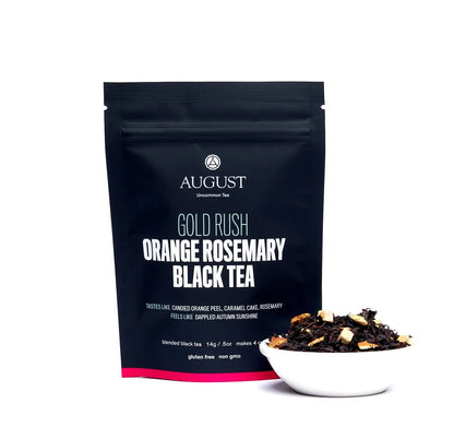 August Uncommon Tea Gold Rush - Orange Rosemary Caramel Black Tea