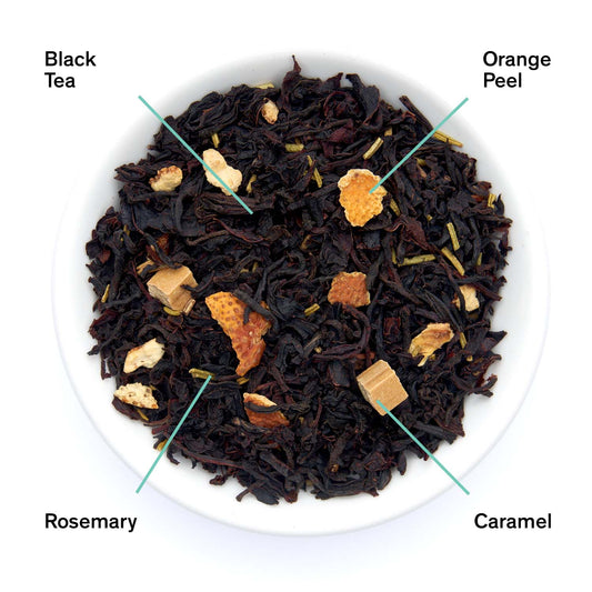 August Uncommon Tea Gold Rush - Orange Rosemary Caramel Black Tea
