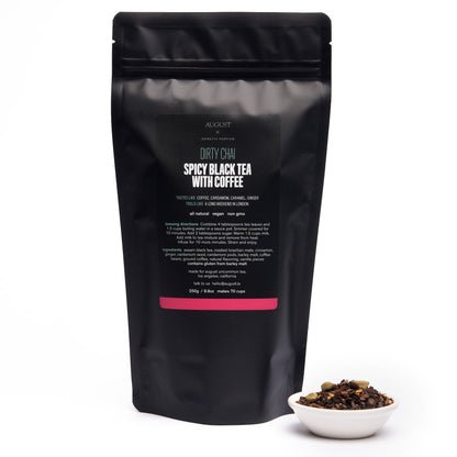 August Uncommon Tea Dirty Chai - Spicy Black Tea With Coffee