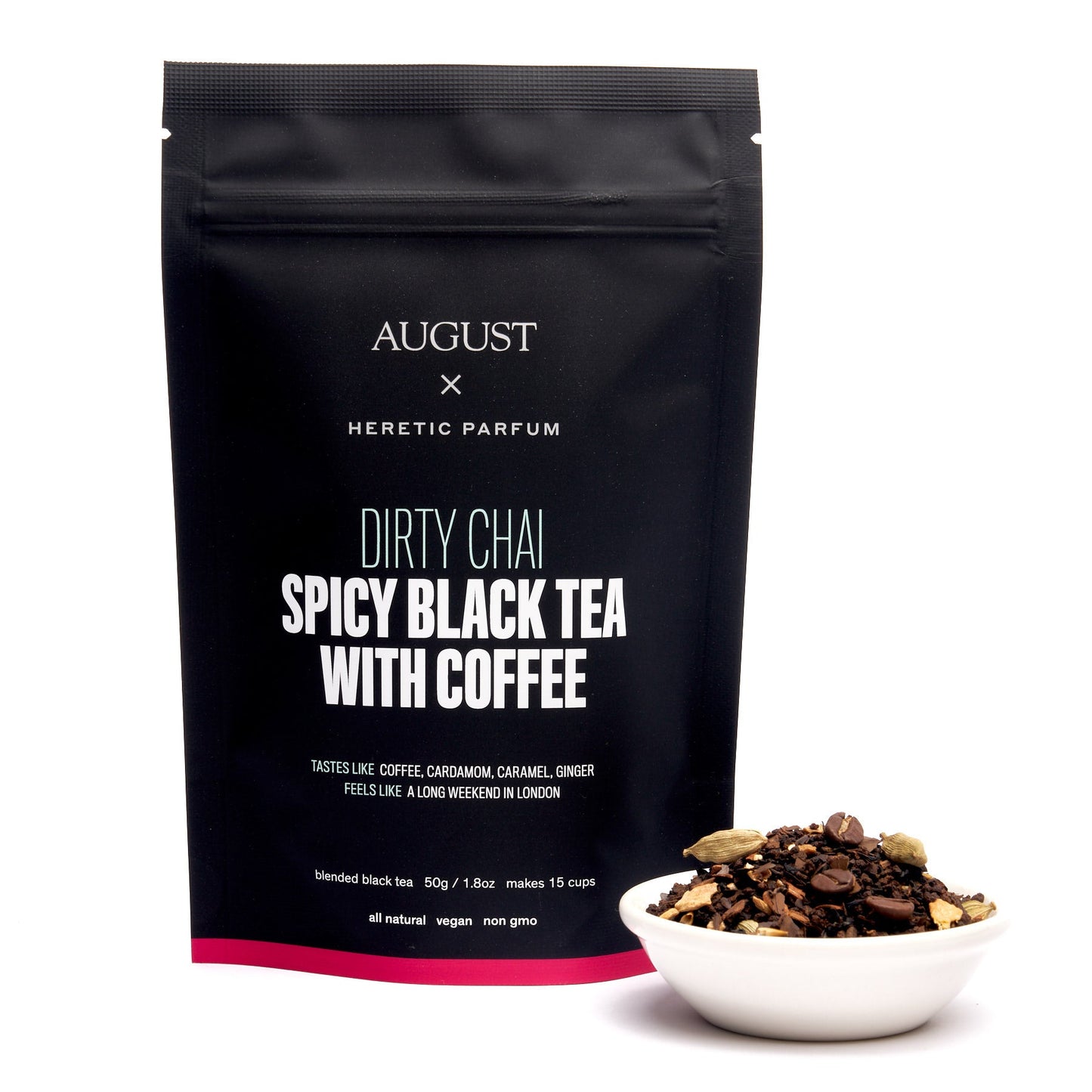 August Uncommon Tea Dirty Chai - Spicy Black Tea With Coffee
