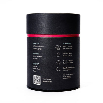 August Uncommon Tea Dirty Chai - Spicy Black Tea With Coffee (15 Tea Bags)