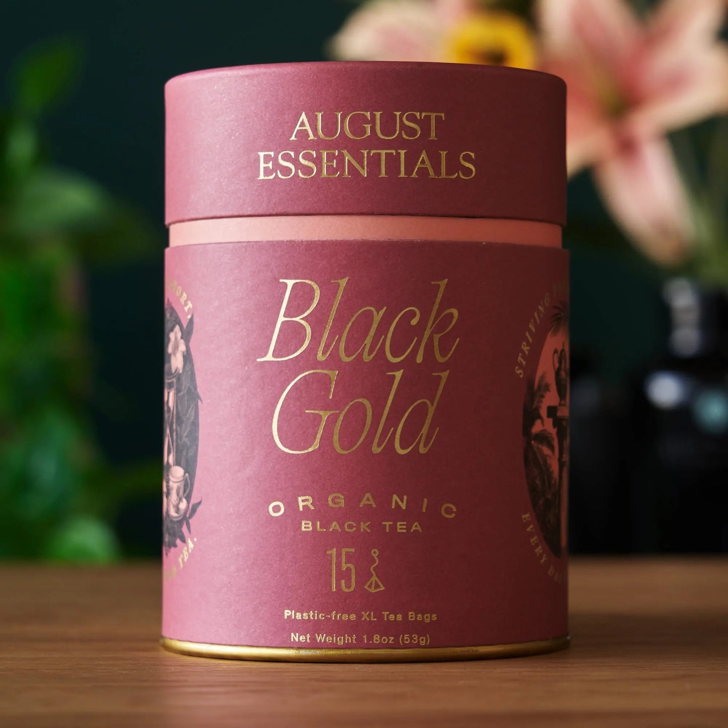 August Uncommon Tea Essentials Black Gold Black Tea - 15 Tea Bags