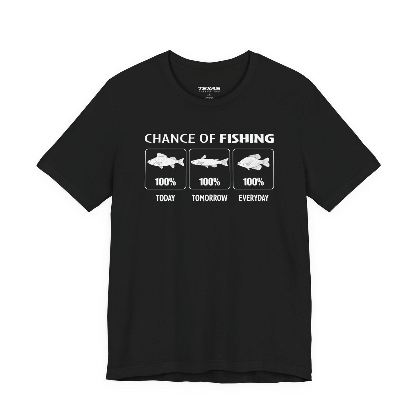 Texas Rigged Tees Chance of Fishing — Unisex Cotton Tee