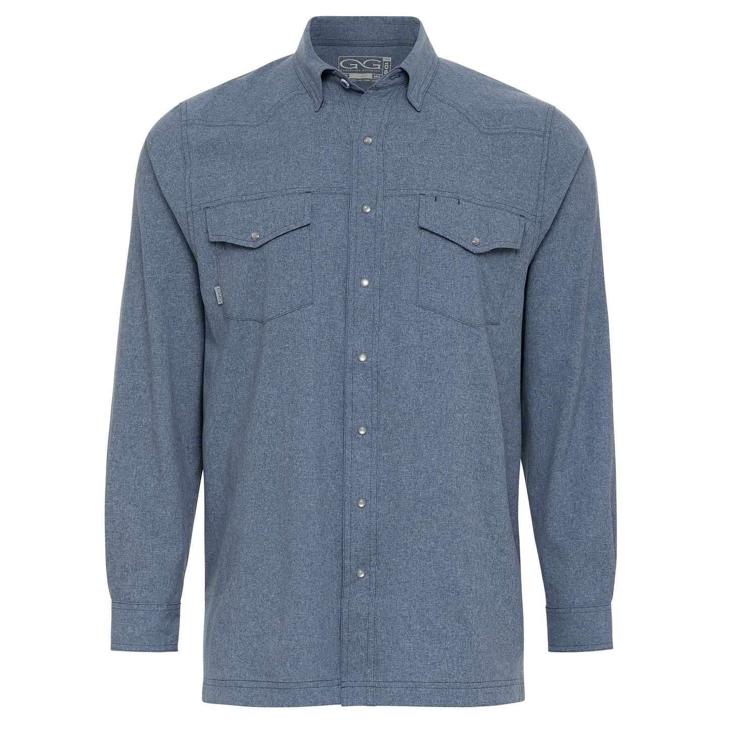 GameGuard - Deep Water Pearl Snap Shirt | Long Sleeve