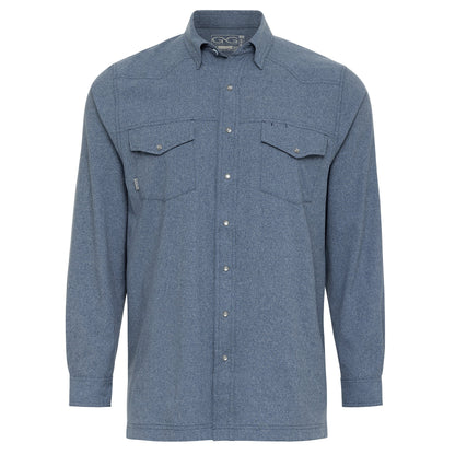 GameGuard - Deep Water Pearl Snap Shirt | Long Sleeve