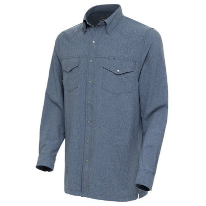 GameGuard - Deep Water Pearl Snap Shirt | Long Sleeve