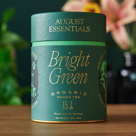 August Uncommon Tea Essentials Bright Green Green Tea - 15 Tea Bags