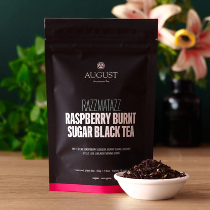 August Uncommon Tea Razzmatazz - Raspberry Burnt Sugar Black Tea