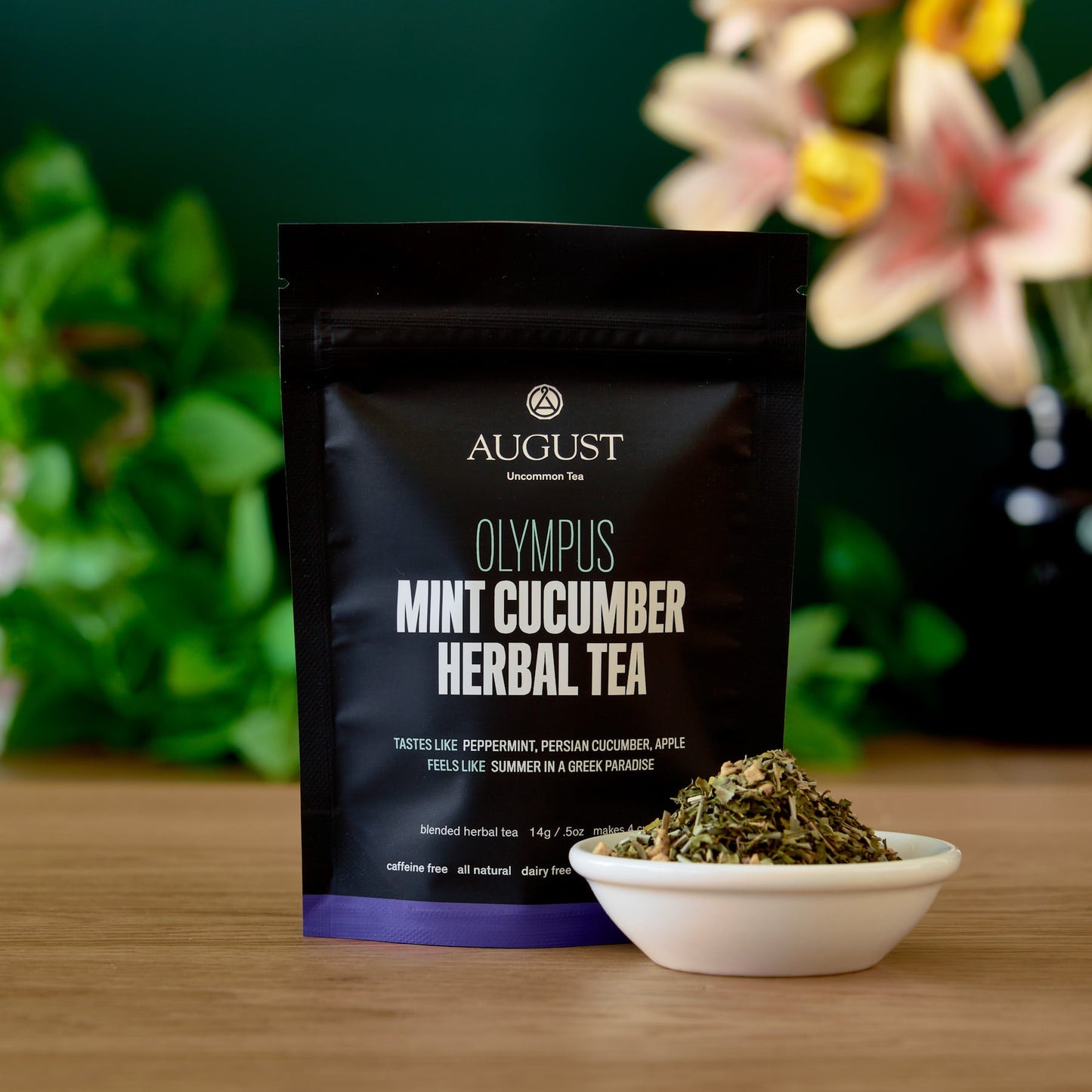 August Uncommon Tea Olympus - Mint Cucumber Herbal Tea (Caffeine Free)