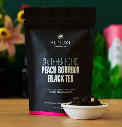 August Uncommon Tea Southern Gothic - Peach Bourbon Black Tea