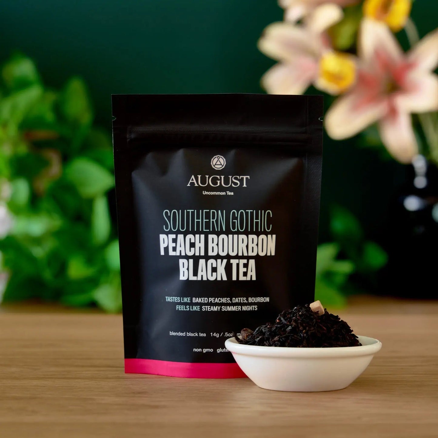 August Uncommon Tea Southern Gothic - Peach Bourbon Black Tea