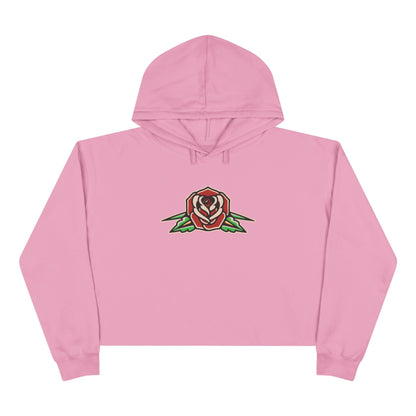 Liebe Calavera Rosa Crop Hoodie