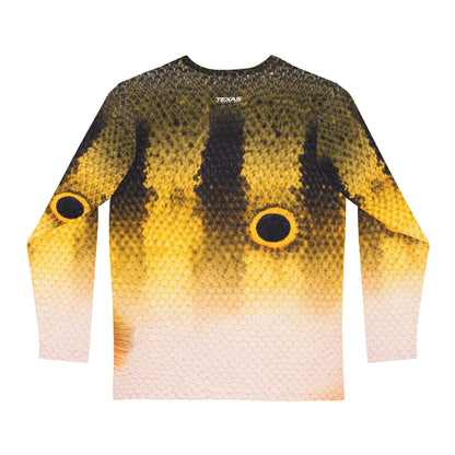 Texas Rigged Tees Peacock Bass — Unisex Long Sleeve  (SPF 50+)