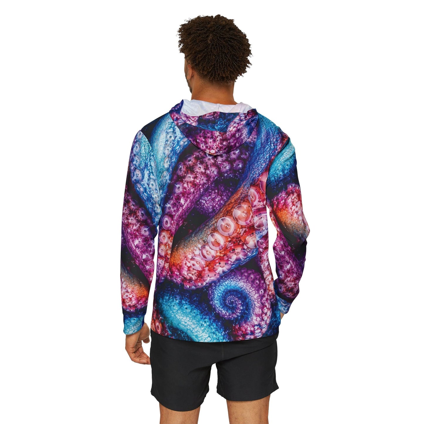 Texas Rigged Tees Colorful Octopus — Unisex Fishing Pullover Hoodie (SPF 50+)
