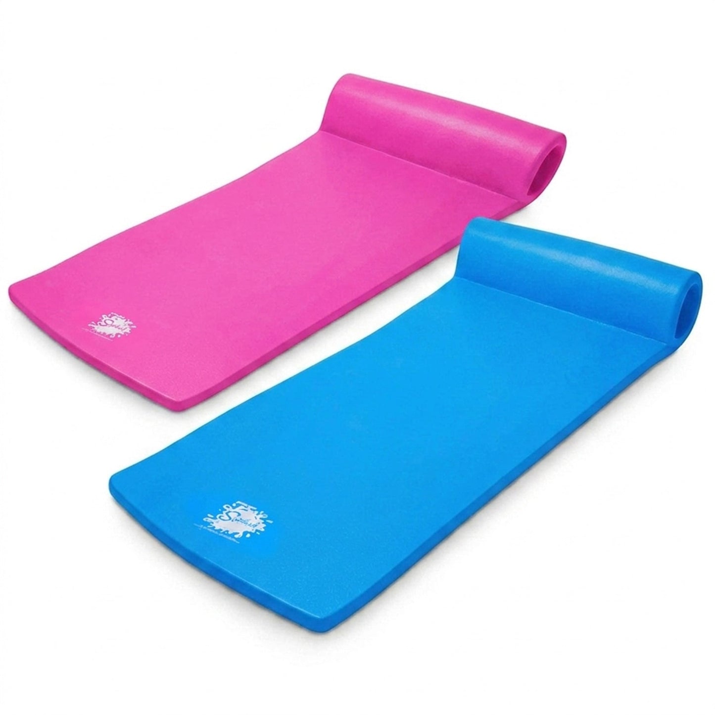 TRC Recreation Splash 1.25" Thick Pool Float Mats, Bahama Blue/Flamingo Pink