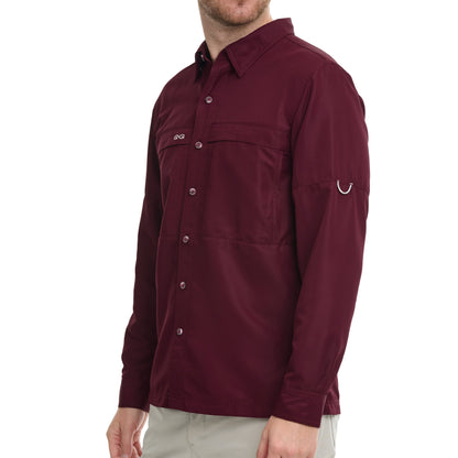 GameGuard Maroon Explorer Shirt | Long Sleeve