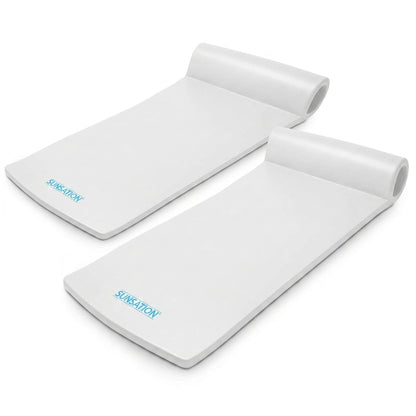 TRC Recreation Sunsation 70 Inch Thick Foam Raft Lounger Mat Pool Float (2 Pack)