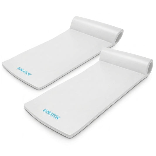 TRC Recreation Sunsation 70 Inch Thick Foam Raft Lounger Mat Pool Float (2 Pack)