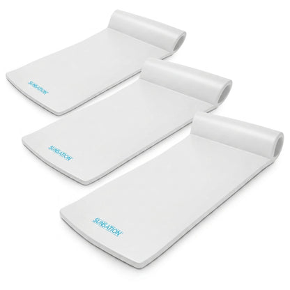 TRC Recreation Sunsation 70 Inch Thick Foam Raft Lounger Mat Pool Float (3 Pack)