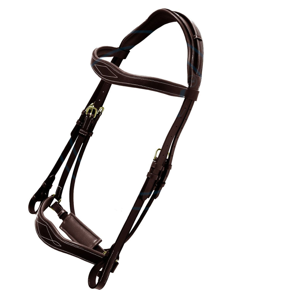 Bridles & Reins ExionPro Broad Wave Shape Designer Fancy Dressage Bridle & Web Reins