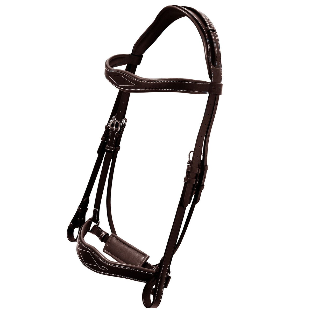 Bridles & Reins ExionPro Broad Wave Shape Designer Fancy Dressage Bridle & Web Reins