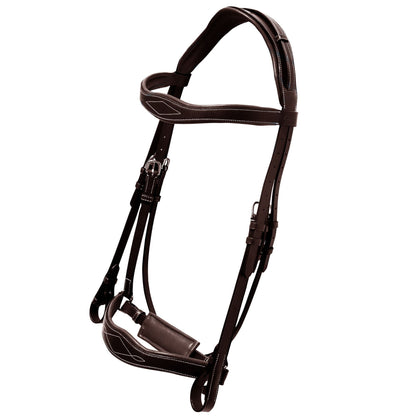 Bridles & Reins ExionPro Broad Wave Shape Designer Fancy Dressage Bridle & Web Reins