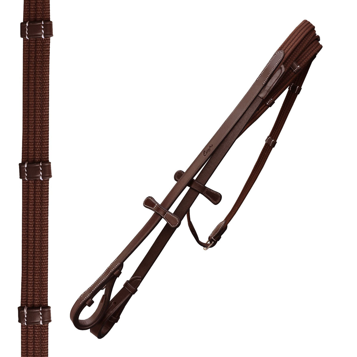 Bridles & Reins ExionPro Broad Wave Shape Designer Fancy Dressage Bridle & Web Reins