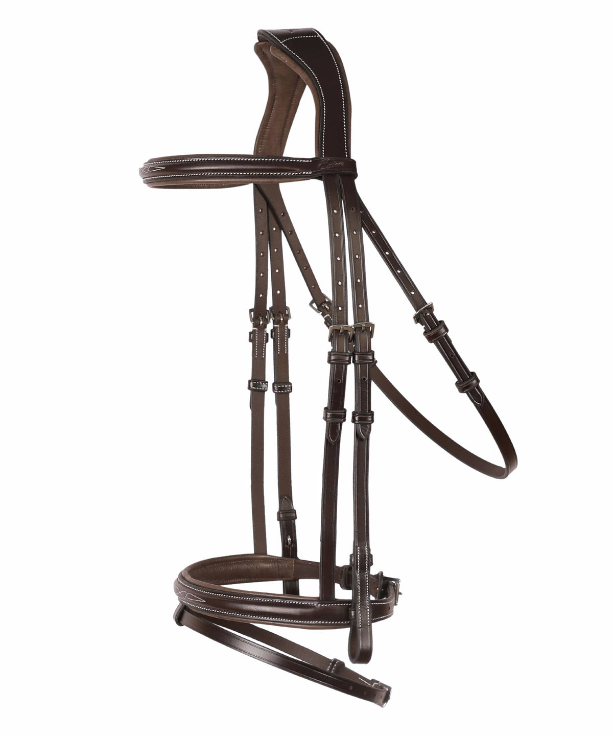 Bridles & Reins ExionPro Designer Fancy Stitched Bridle with Flash and Rubber Reins