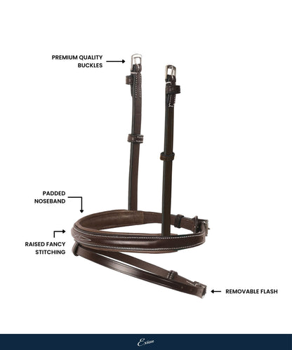 Bridles & Reins Replacement Noseband of ExionPro Designer Fancy Stitched Bridle